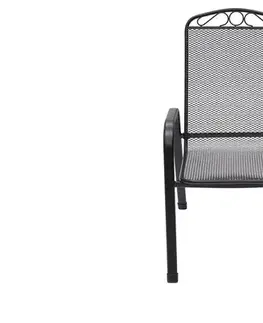 DEOKORK Kovové kreslo GREY (čierna)