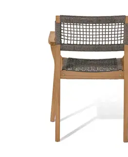 Stohovateľná záhradná stolička s textilným výpletom