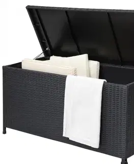 Záhradný úložný box D2318 čierna Dekorhome