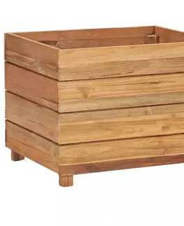 Záhradný kvetináč teakové drevo Dekorhome