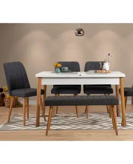 Jedálenský set s rozkladacím stolom a stoličkami (6 kusov) Santiago 1053 - 2 AB