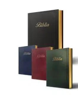 Biblia so zlatou oriezkou, ornamentom a ozdobným písmom (Zelená)