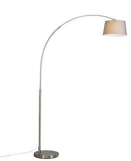 Inteligentná oblúková lampa s oceľovým tienidlom sivá vrátane WiFi A60 - Arc Basic