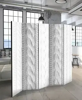 Paraván White Knit Dekorhome