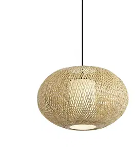Japandi závesná lampa bambusová 50cm IP44 - Moana