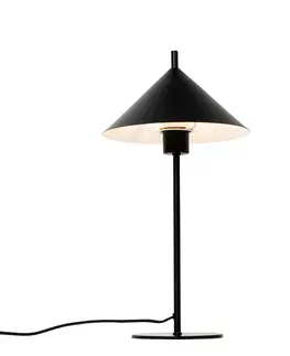 Dizajnová stolná lampa čierna - Triangolo