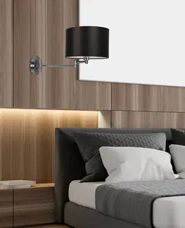 Nástenná lampa Alexia Chrome 1X40W E14 čierne tienidlo