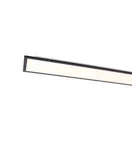 Moderné stropné svietidlo čierne 120 cm vrátane LED s tlmením do tepla - Liv