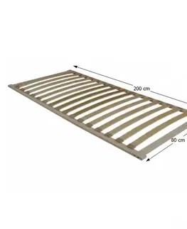 KONDELA Flex 3-zónový lamelový rošt 80x200 cm brezové drevo