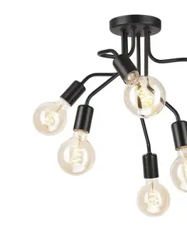 Luster na tyči HILDA 6xE27/60W/230V LM-6.154/CZARNY