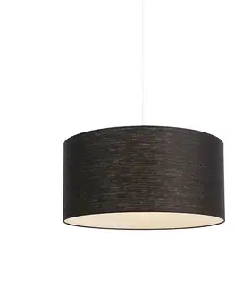 Moderné závesné svietidlo biele s čiernym tienidlom 50 cm - Combi 1