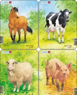 Puzzle Kôň, Krava, Ovca, Prasa Larsen V1-ZZ