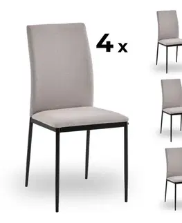 Elvisia Jedálenské stoličky TILDA | hnedá 4 kusy