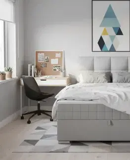 Elvisia Manželská posteľ ALPINA Boxspring | 120 x 200 cm Farba: Tmavá sivá / Vinci 14