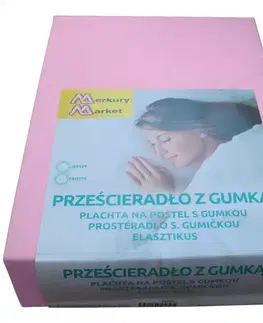 Plachta na posteľ Jersey 200x220 svetloružová 4605