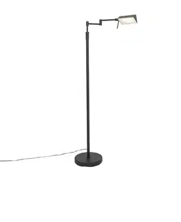Dizajnová stojaca lampa čierna vrátane LED s dotykovým stmievačom - Notia