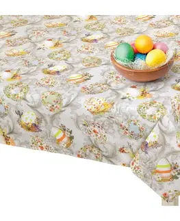 Bellatex Obrus Veľká noc Vajíčko sivá, 100 x 100 cm