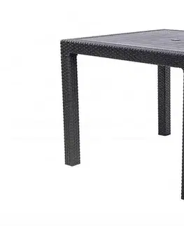 DEOKORK Záhradná ratanová zostava KARA MINI 1+2 (antracit)