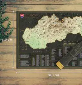 Stieracia mapa Slovenska prírodopisná