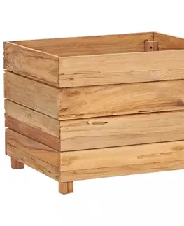 Záhradný kvetináč teakové drevo Dekorhome