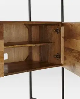 Písací stôl s knižnicou Gita 130x213x55 indický masív mango