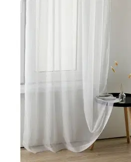 Homede Záclona Kresz Eyelets gold, biela, 140 x 275 cm