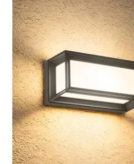 BRILAGI - Vonkajšie nástenné LED svietidlo s pohybovým senzorom PARKER LED/12W/230V antracit IP44 BRI772