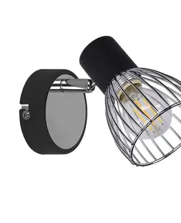 Nástenná lampa 1X40W E14 čierna + chróm MODO