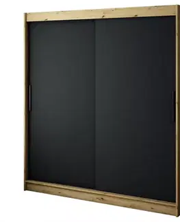 Skriňa Halifax T 200 Dub Artisan/čierna