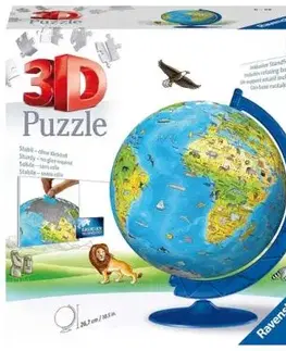 3D Puzzle-Ball Detský glóbus (anglický) 180 Ravensburger - Ravensburger