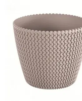 Kinekus Kvetináč plastový, priemer 16cm, SPLOFY, mocca