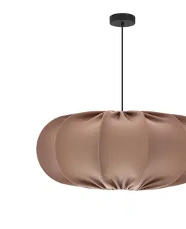 Škandinávska závesná lampa CAFEE' s hnedým tienidlom v moka štýle 52 cm - minimalistické stropné osvetlenie v japonskom štýle E27