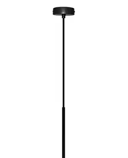 Závesná lampa čiernobiela guľa 20 cm Glasgow Ledea