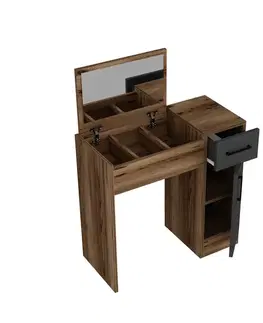 Kozmetický stôl Inci Light Walnut