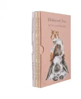 Sada zápisníkov "Whiskers and Paws" Wrendale Designs, 3 ks - králik, morčiatko, škrečok