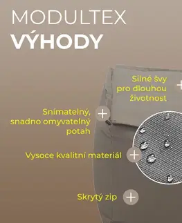 DEOKORK Záhradný detský textilný stolík/taburet MODULTEX KIDS (šedo-hnedá) bez náplne