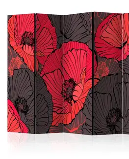 Paraván Pleated poppies Dekorhome