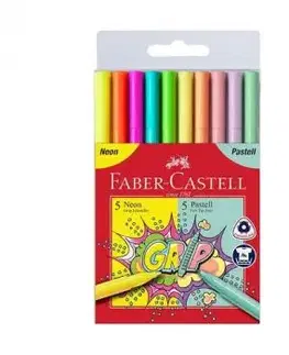 Detské Fixy Faber-Castell Grip Neon a Pastel 10 ks