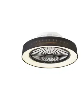 Stropný ventilátor čierny so hviezdnym efektom 47cm vrátane LED stmievateľný s diaľkovým ovládaním - Emily