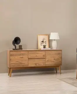 Set s rozkladacím stolom, stoličkami a konzolou (6 kusov) Vina 01 1053 - Atlantic Pine, Anthracite