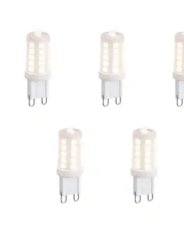 Sada 5 stmievateľných LED žiaroviek G9 Opál 3W 250lm 2700K