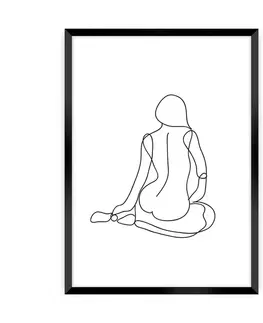 Dekoria Plagát Figure Line I, 30 x 40 cm , Ramka: Czarna
