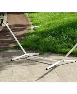 KONDELA Otan New Typ 3 stojan na hojdaciu sieť biela