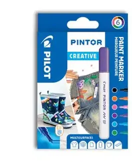 Pilot Pintor Sada Akrylový popisovač 6 ks, (EF) extra tenký, Creative