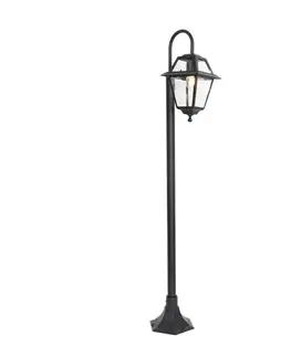 Klasická vonkajšia lampa čierna 135 cm IP44 - Berta