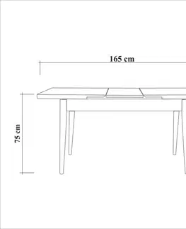 Extendable Dining Table Vina - White