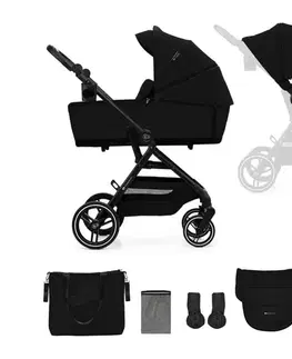 KINDERKRAFT SELECT - Kombinovaný kočík 2v1 YOXI Pure black KSYOXI00BLK2000
