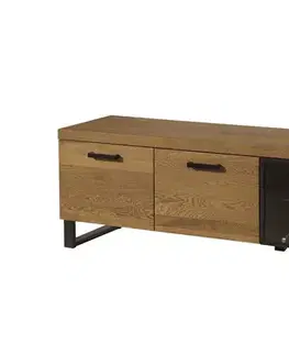 MAGNOLIA 25 televízny stolík, dub rustikal/čierna