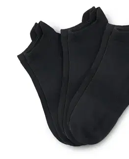 Profesionálne bežecké ponožky, unisex, 3 páry, čierne