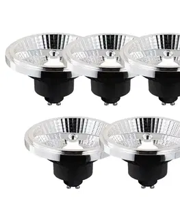 Sada 5 inteligentných stmievateľných LED žiaroviek GU10 AR111 10W 800 lm 2200 - 6500K